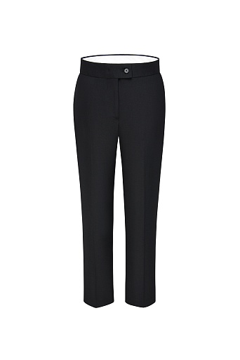 Зауженные брюки со стрелками, черные