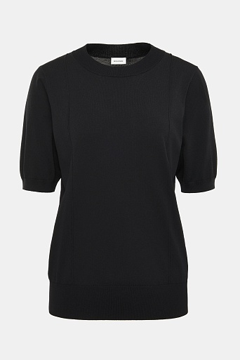 Трикотажная футболка из тенселя, черная