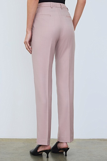 Прямые брюки из шерсти, пудровые ANNIKA
