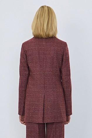 Удлиненный жакет в белую клетку GABRIELLA