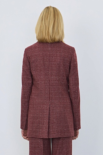 Удлиненный жакет в белую клетку GABRIELLA