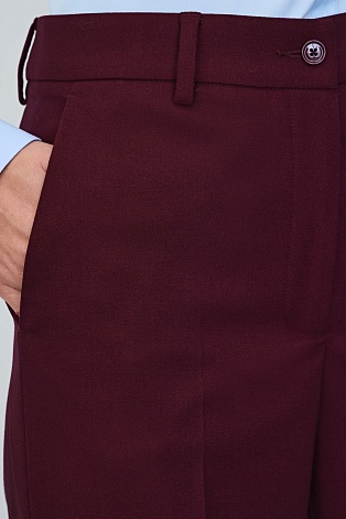 Прямые брюки со стрелками, винные 