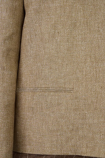 Куртка-жакет изо льна, бежево-коричневый меланж