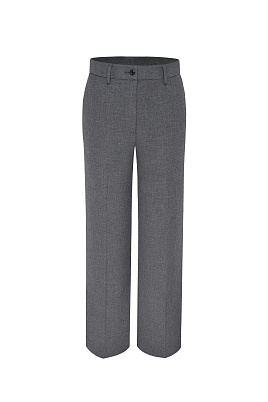 Брюки прямого силуэта, серый меланж 