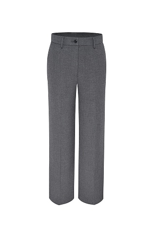 Брюки прямого силуэта, серый меланж 