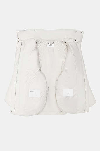 Пуховик с воротником-стойкой, белый