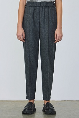 Зауженные брюки-джоггеры, темно-серые меланж Antonella