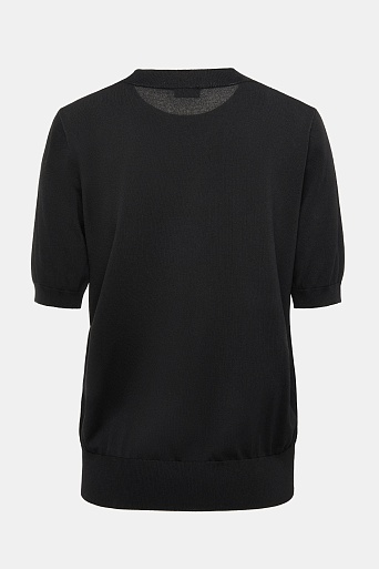 Трикотажная футболка из тенселя, черная