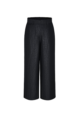 Костюмные текстурные брюки, черные