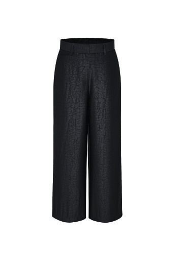 Костюмные текстурные брюки, черные