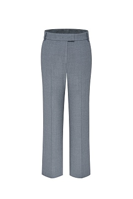 Прямые костюмные брюки со стрелками, серые
