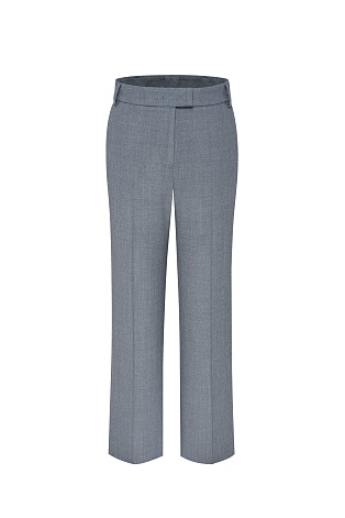 Прямые костюмные брюки со стрелками, серые