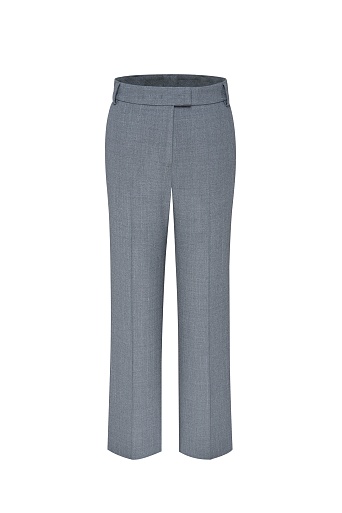 Прямые костюмные брюки со стрелками, серые