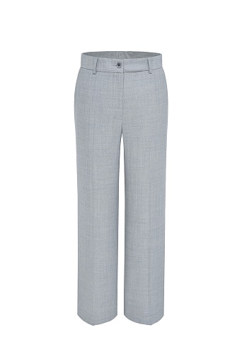 Костюмные однотонные брюки, серые MARIA