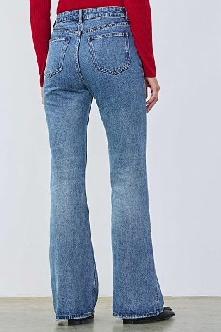 Джинсы клеш, голубые 