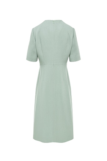 Однотонное платье-футляр с короткими рукавами, мятное