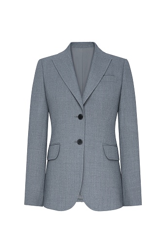 Костюмный жакет на пуговицах, серый