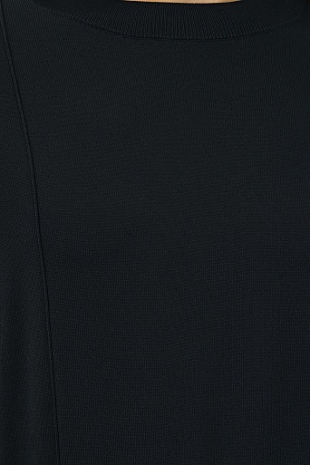 Трикотажная футболка из тенселя, черная