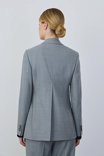 Удлиненный жакет на одной пуговице, серый FLORENCE