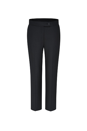 Прямые костюмные брюки со стрелками, черные
