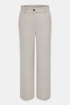 Прямые костюмные брюки, серо-бежевые MARIA