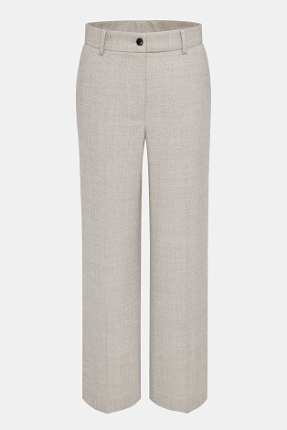 Прямые костюмные брюки, серо-бежевые MARIA