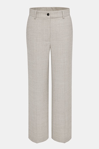Прямые костюмные брюки, серо-бежевые MARIA