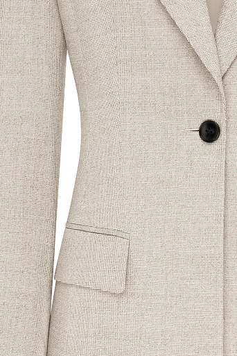 Удлиненный жакет на одной пуговице, серо-бежевый FLORENCE