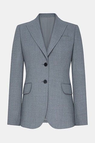 Костюмный жакет на пуговицах, серый