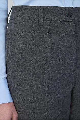 Свободные брюки со стрелками, серый меланж