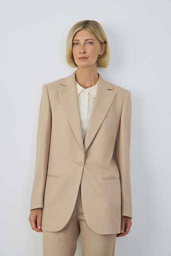 Однотонный жакет, цвет бежевый MILA