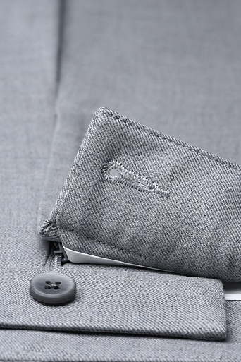 Костюмные однотонные брюки, серые MARIA