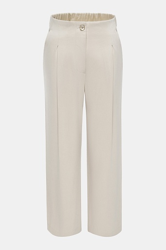 Прямые брюки со стрелками, кремовые