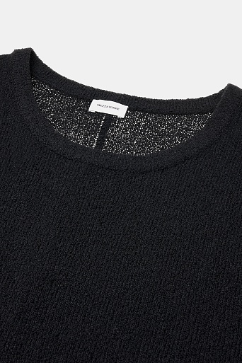 Трикотажный топ из букле, черный