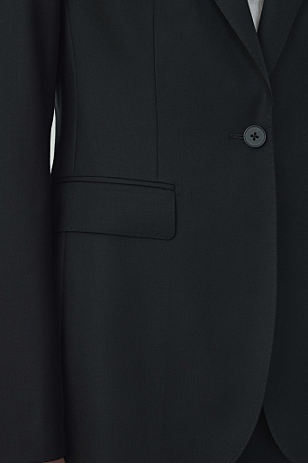 Приталенный жакет из шерсти, черный