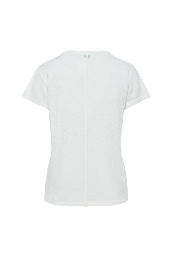 Трикотажный топ из букле, белый