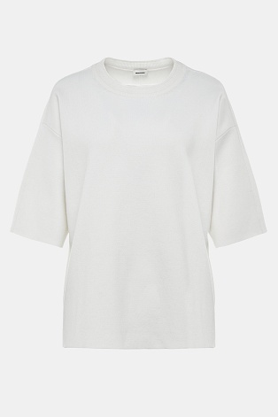 Трикотажная футболка оверсайз, белая