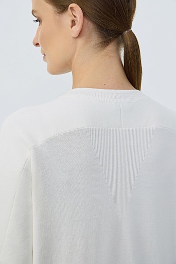 Трикотажная футболка оверсайз, белая
