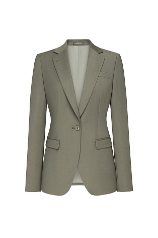 Пиджак на одной пуговице, цвет оливковый ZEA