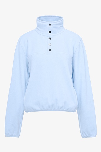 Флисовая олимпийка на кнопках, нежно-голубая