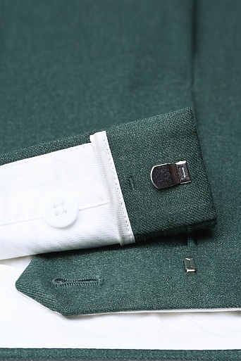 Прямые свободные брюки со стрелками, изумрудные