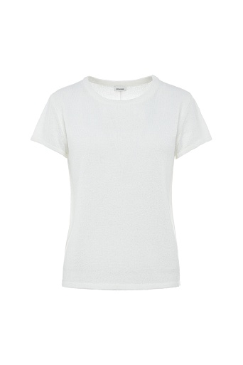 Трикотажный топ из букле, белый