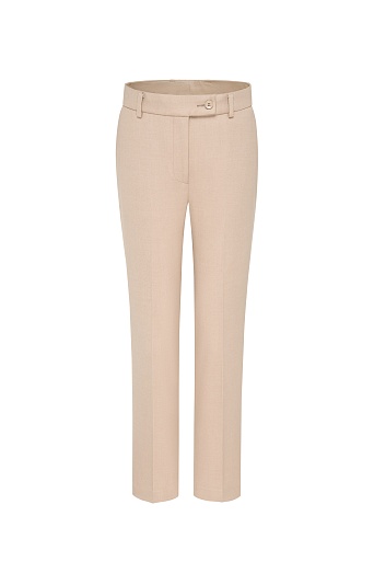 Зауженные брюки со стрелками, цвет бежевый EMMY
