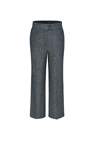 Прямые свободные брюки, темно-серые