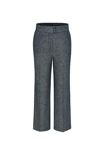 Прямые свободные брюки, темно-серые