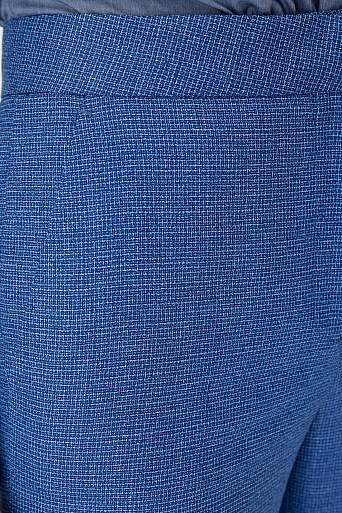 Прямые голубые брюки из текстурной ткани