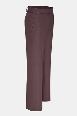Прямые костюмные брюки со стрелками, винные