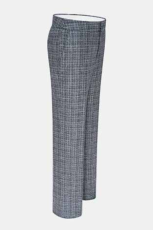 Прямые костюмные брюки со стрелками, серые