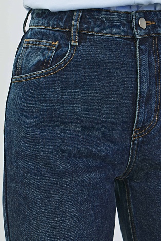 Свободные джинсы, темно-синие 