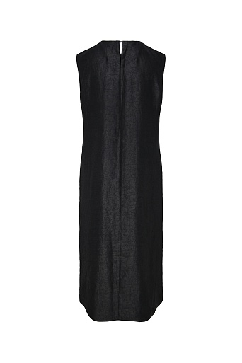 Текстурное платье из натурального шелка, черное